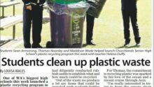 Students clean up plastic waste - Post Newspaper 2 August 2019