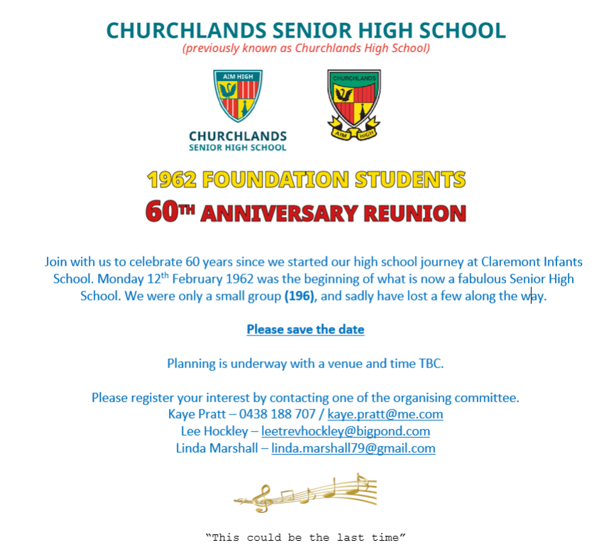 1962 Foundation Students 60th Anniversary Reunion 